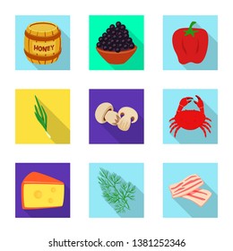 Vector design of taste and product icon. Collection of taste and cooking stock vector illustration.
