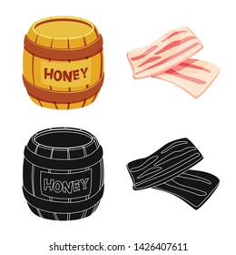 Vector design of taste and product icon. Collection of taste and cooking stock symbol for web.