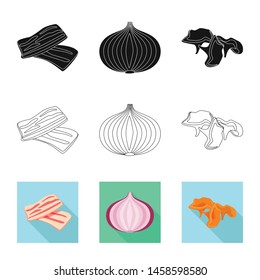 Vector design of taste and product icon. Collection of taste and cooking vector icon for stock.