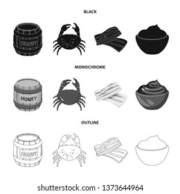 Vector design of taste and product sign. Collection of taste and cooking stock symbol for web.