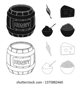 Vector design of taste and product symbol. Collection of taste and cooking vector icon for stock.
