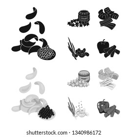 Vector design of taste and seasonin icon. Collection of taste and organic   stock vector illustration.