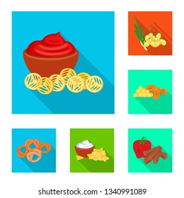 Vector design of taste and seasonin icon. Collection of taste and organic   stock symbol for web.