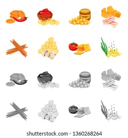 Vector design of taste and seasonin icon. Collection of taste and organic   stock vector illustration.