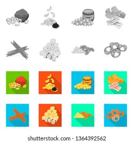 Vector design of taste and seasonin icon. Collection of taste and organic   vector icon for stock.