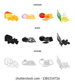Vector design of taste and seasonin icon. Collection of taste and organic   stock symbol for web.