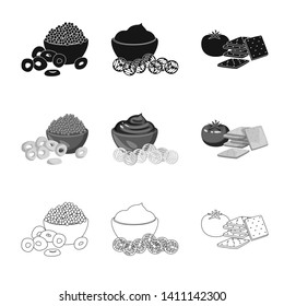 Vector design of taste and seasonin icon. Collection of taste and organic   vector icon for stock.