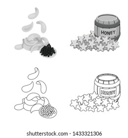 Vector design of taste and seasonin icon. Collection of taste and organic vector icon for stock.
