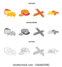 Vector design of taste and seasonin icon. Collection of taste and organic vector icon for stock.