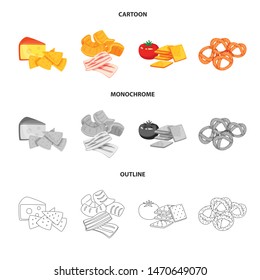 Vector design of taste and seasonin icon. Collection of taste and organic stock vector illustration.