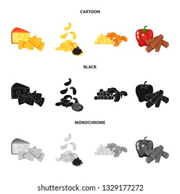 Vector design of taste and seasonin logo. Collection of taste and organic   stock symbol for web.