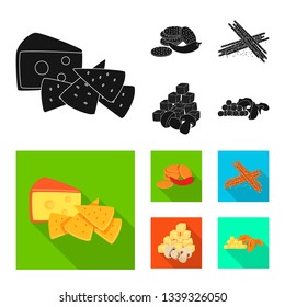 Vector design of taste and seasonin logo. Set of taste and organic   stock vector illustration.
