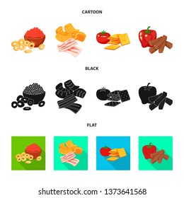 Vector design of taste and seasonin logo. Set of taste and organic   stock symbol for web.