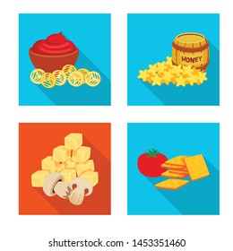 Vector design of taste and seasonin logo. Collection of taste and organic stock symbol for web.