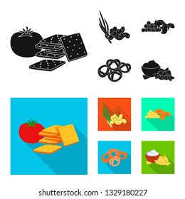 Vector design of taste and seasonin sign. Collection of taste and organic   stock vector illustration.