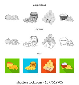 Vector design of taste and seasonin sign. Collection of taste and organic   vector icon for stock.