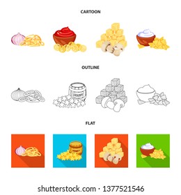 Vector design of taste and seasonin sign. Collection of taste and organic   stock symbol for web.