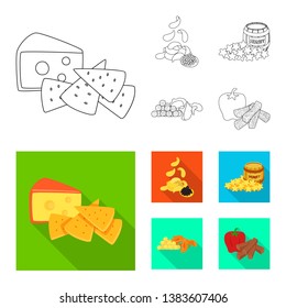 Vector design of taste and seasonin sign. Collection of taste and organic   stock vector illustration.