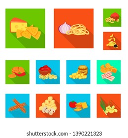 Vector design of taste and seasonin sign. Set of taste and organic   stock symbol for web.