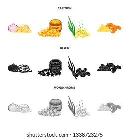 Vector design of taste and seasonin symbol. Set of taste and organic   vector icon for stock.