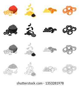 Vector design of taste and seasonin symbol. Collection of taste and organic   stock vector illustration.
