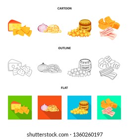 Vector design of taste and seasonin symbol. Collection of taste and organic   vector icon for stock.