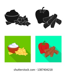 Vector design of taste and seasonin symbol. Set of taste and organic   vector icon for stock.