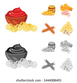 Vector design of taste and seasonin symbol. Collection of taste and organic vector icon for stock.