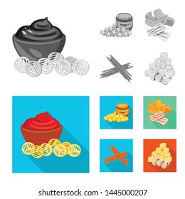 Vector design of taste and seasonin symbol. Collection of taste and organic vector icon for stock.