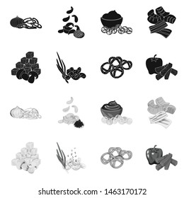 Vector design of taste and seasonin symbol. Collection of taste and organic stock vector illustration.