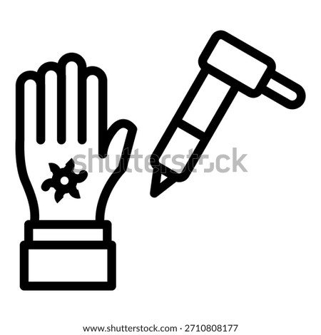 Vector Design Tattoo Addiction Icon Style