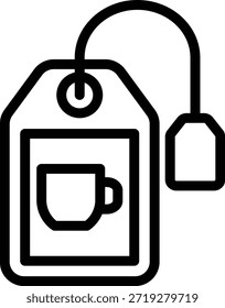 Estilo del icono de la bolsa de té del diseño del Vector