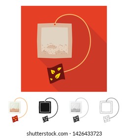 Vector design of tea and bag logo. Collection of tea and label stock vector illustration.