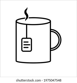 Vector design of tea icon in glass