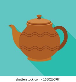 Vector design of teapot and clean logo. Web element of teapot and ceramic stock vector illustration.