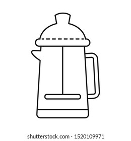 Vector design of teapot and coffee symbol. Graphic of teapot and kitchen stock vector illustration.