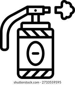Vektordesign Tränengas Symbolstil