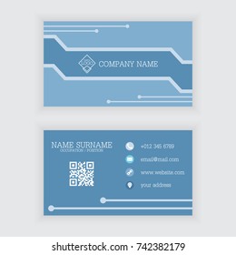 Vector design of technology business card template