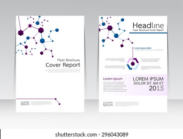 Vector design technology business for Cover Report Annual Brochure Flyer Poster in A4 size