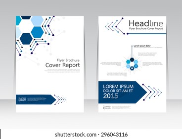 Vector design technology business for Cover Report Annual Brochure Flyer Poster in A4 size