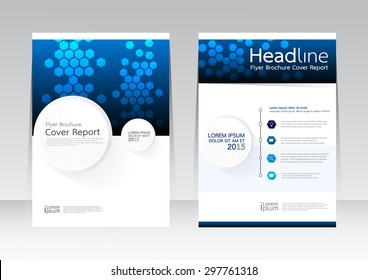 Vector design technology business for Cover Report Annual Brochure Flyer Poster in A4 size