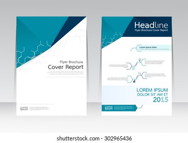 Vector design technology business for Cover Report Annual Brochure Flyer Poster in A4 size