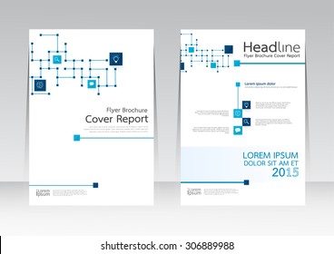 Vector Design Technology Business For Cover Report Annual Brochure Flyer Poster In A4 Size