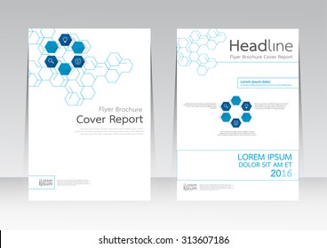 Vector design technology business for Cover Report Annual Brochure Flyer Poster in A4 size