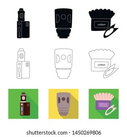 Vector design of technology and taste sign. Set of technology and trendy vector icon for stock.