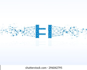 Vector design technology,plug connection,electricity background.