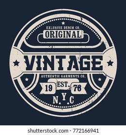 vector design for tee print with typo