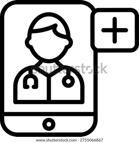 Vector Design Telemedicine Appointment Icon Style