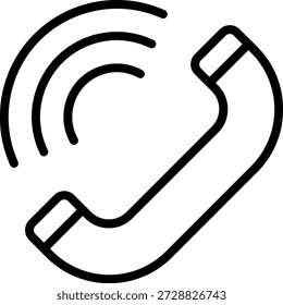 Estilo do ícone da linha de telefone do projeto do vetor
