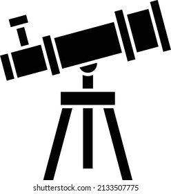 Estilo de iconos del telescopio de diseño de vectores